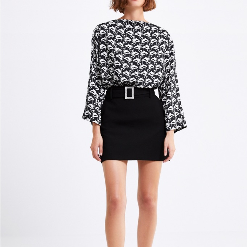 Zara printed blouse